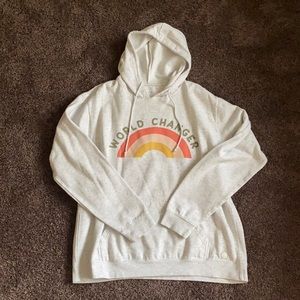 Off White World Changer Rainbow Graphic Sweatshirt